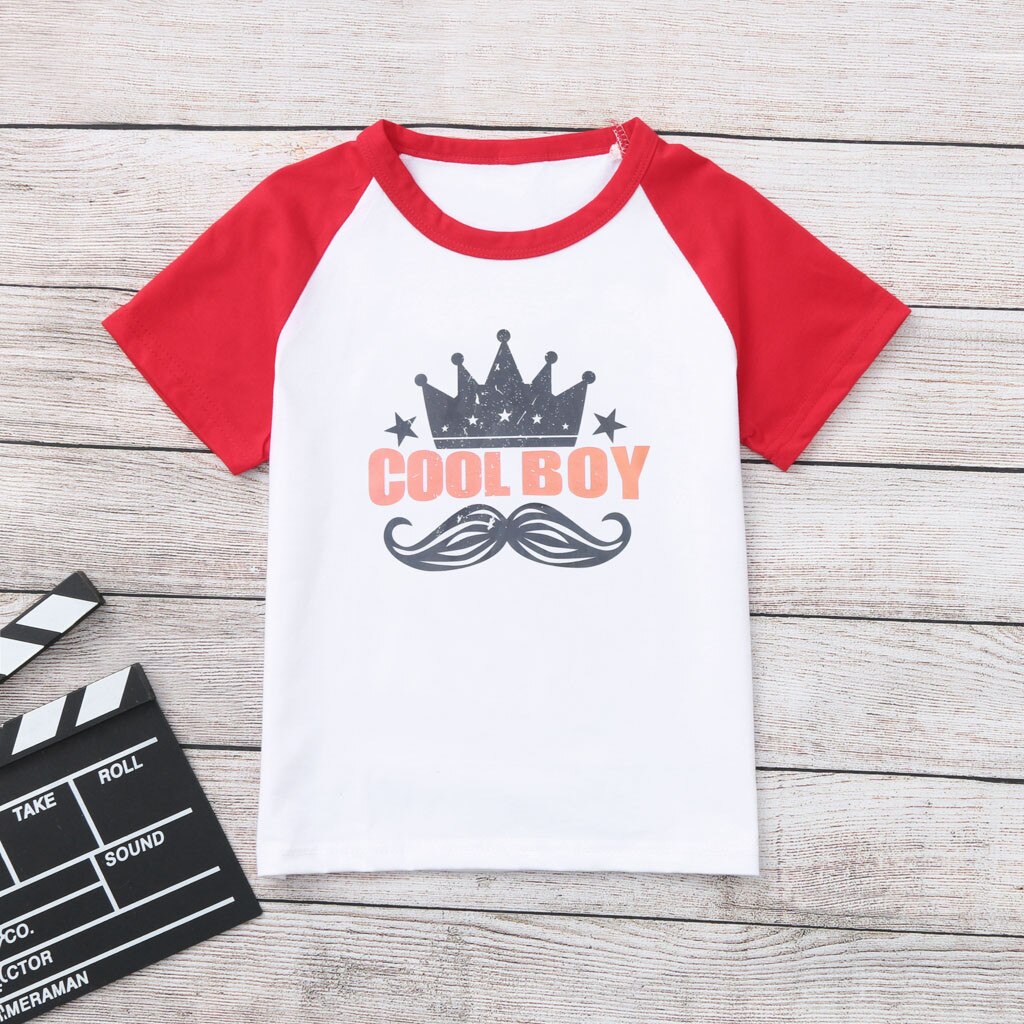 Kids Bady Boy Cartoon Style Dinosaurs Pattern T-shirt Bottoming Shirt Tops MAR5: RD / 24M