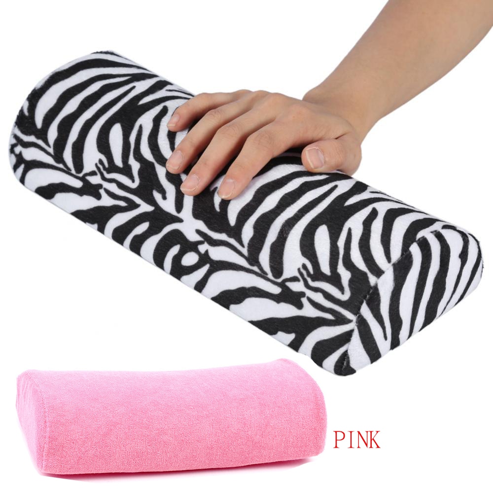 Miękka poduszka na paznokcie z małymi dłońmi, gorąca sprzedaż 1 szt. Nowy różowy/zebra uchwyt na rękę robić paznokci