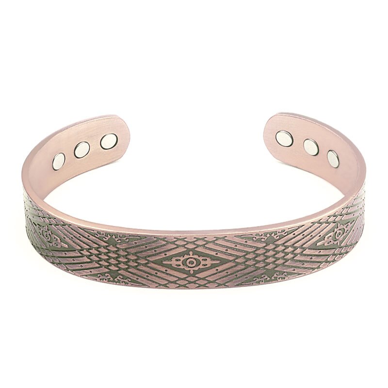 Jewelry Health Care Anti Arthritis Rheumatism Pain Relief Bio Magnetic Copper Bracelets Bangles For Women: AL1307-Rost Gold