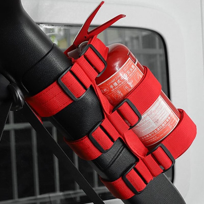 Bil veltebøyle brannslukningsapparat holder biltilbehør brannslukningsapparat feste stropp for jeep wrangler tj jk  jl 97-18