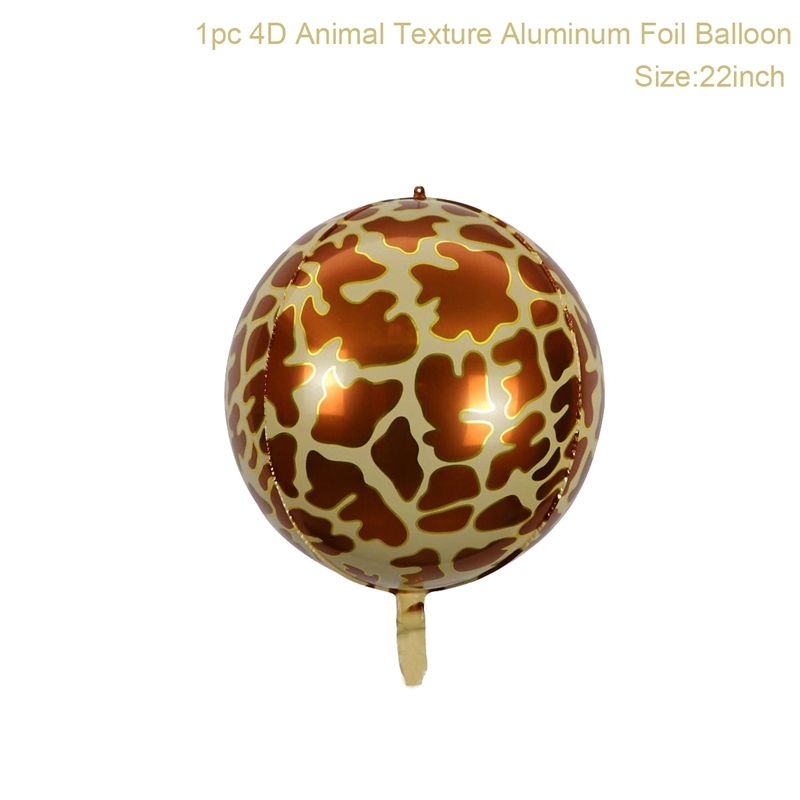 Dier Patroon Wegwerp Servies Decor Jungle Safari Party Leopard Ballon Verjaardag Party Decor Kids Jungle Feestartikelen: 5pcs style 2