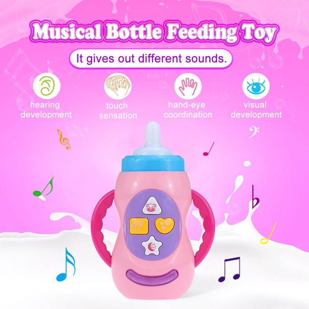 EBOYU (TM) Baby Zuigfles Speelgoed met Verlichting Geluiden Liedjes Intellecture Musical Speelgoed voor Baby