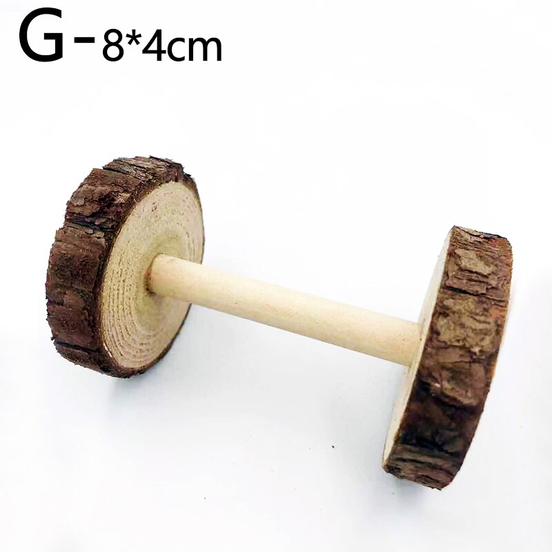 Petit Hamster en bois molaire jouets à mâcher Animal écureuil néerlandais cochon sport exercice soins dents jouets créatifs fournitures pour animaux de compagnie: G