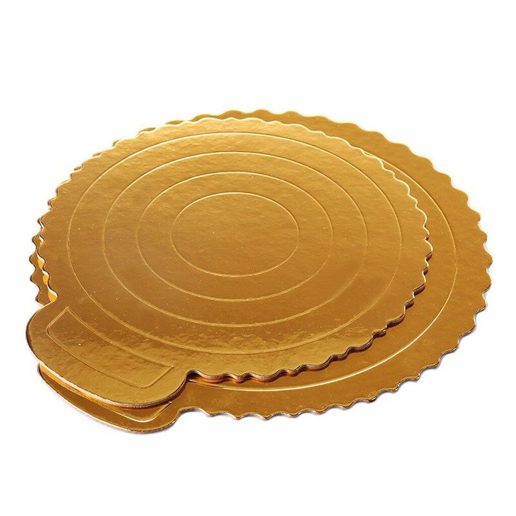 pcs Cake Tra Mat Golden Mousse Mat Bottom round Cake Base Boards Paper Board Dessert Tra Cake Decoration Tools: 10 inches
