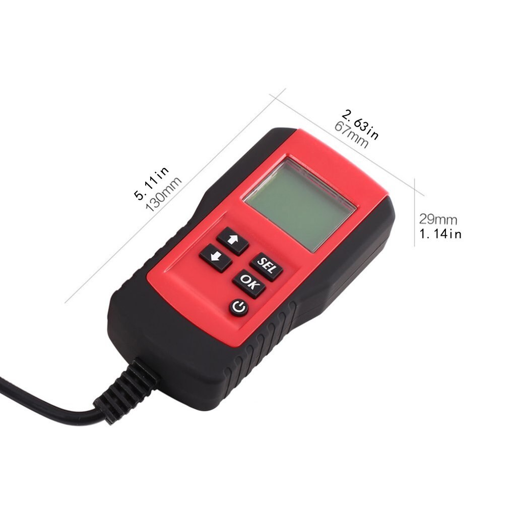 Car Battery Tester Vehicle Car LCD Digital Battery Test Analyzer Auto System Analyzer Voltage CCA Test Diagnostic Tool