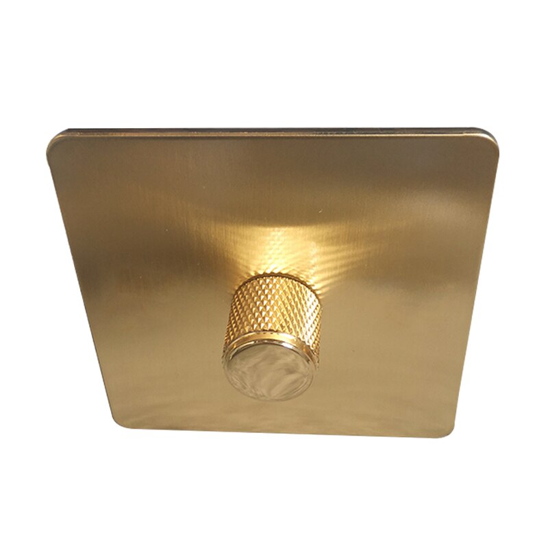 Wallpad simple LED gradateur interrupteur 1Gang électrique lumière luminosité régulateur Antique laiton norme ue avec griffes: GOLDEN-B