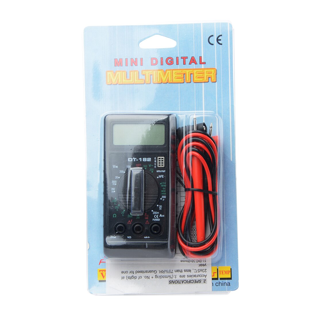 Digital Multimeter Mini with Buzzer Overload Protection DT182 Supplies Mini Digital Multimeter