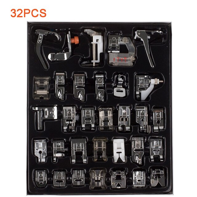 11/32/ 62pcs Household Sewing Machines Feet Kit Presser Foot For Brother Singer Janome Sewing Machine Spare Parts: 32PCS
