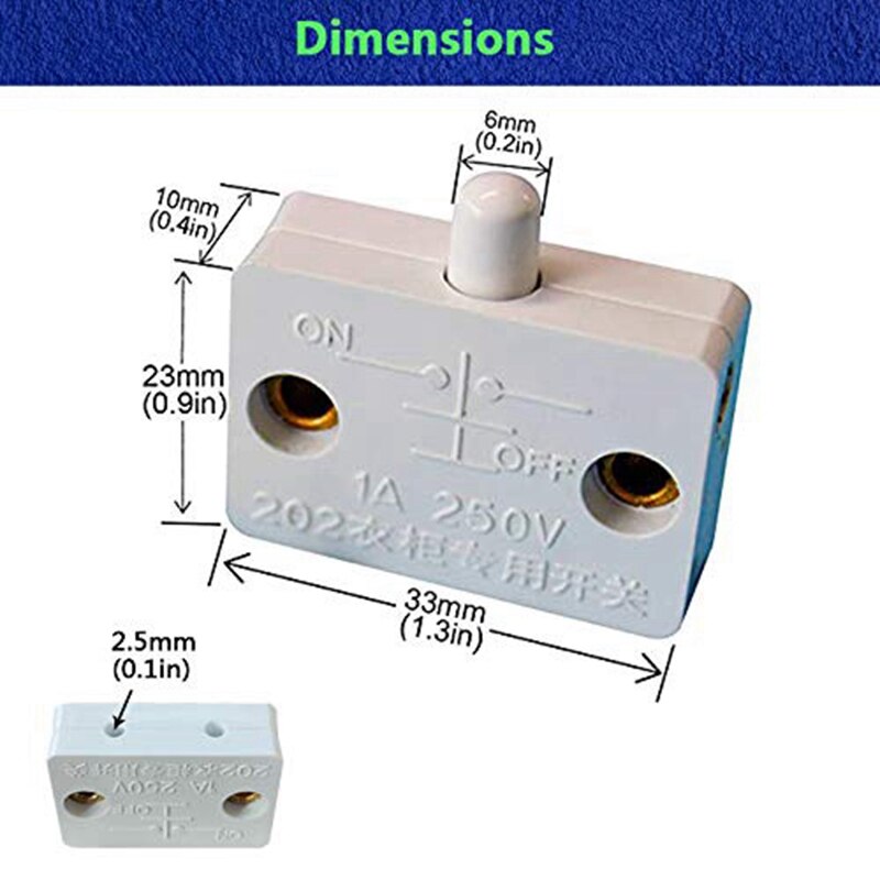 XD-4 Pcs Cabinet Door Switch Cabinet Lamp Switch Drawers Open on Close Door Applicable to 12V 24V 110V