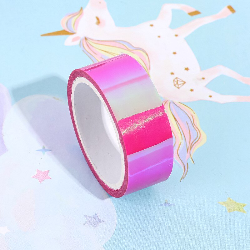 Kawaii Holografische Washi Tape Leuke Kleurrijke Scrapbooking Masking Tape Diy Washitape Decoratieve Plakband Japanse Briefpapier: 2