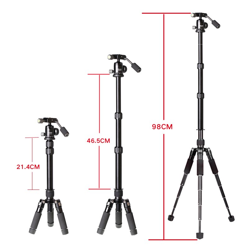 XILETU XM-263A Profissional Extensão Rod Pólo Vara 1/4 polegada 3/8 para Fio de Alumínio Rod Estabilizador Monopé Tripé Eixo Central