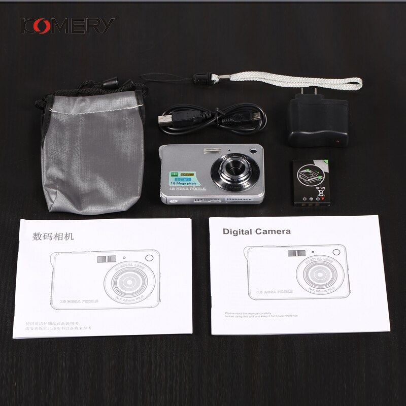 KOMERY Digital Camera 2.7 Inch TFT Screen CMOS Anti-shake 8X Digital Zoom Cam 18MP Digital Video Camcorder