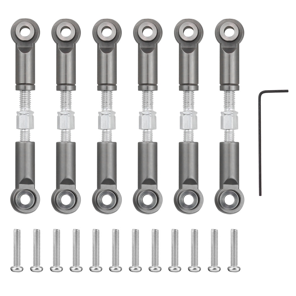 Pièces de rechange en aluminium pour Wltoys 1/18, 6 pièces réglables, A949, A959, A969, A979, K929, tige de traction en métal, A959-B,