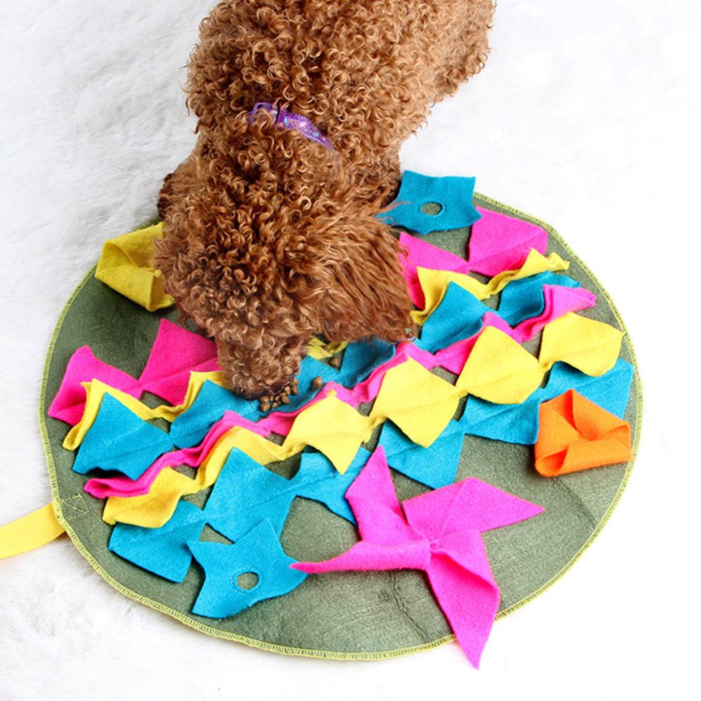 Pet Dog Snuffle Mat Pet Sniffing Training Blanket Detachable Fleece Pads Dog Mat Relieve Stress Nosework Puzzle Toy Pet Nose Pad