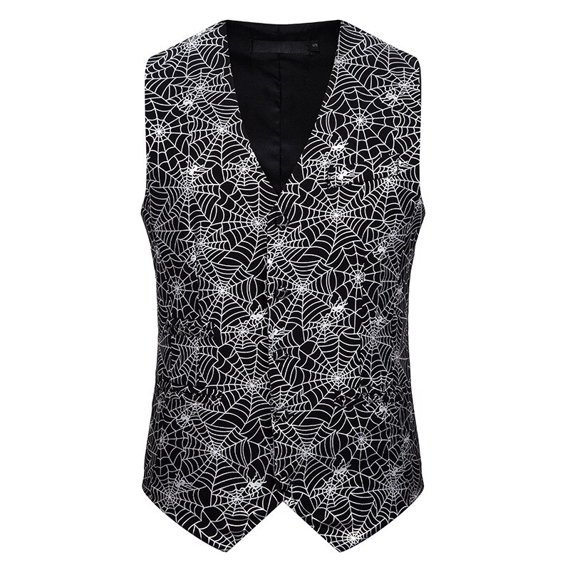 V-hals enkelrijgs pak vest heren merk steampunk jurk vest vest heren feest podium zanger chaleco hombre xxl