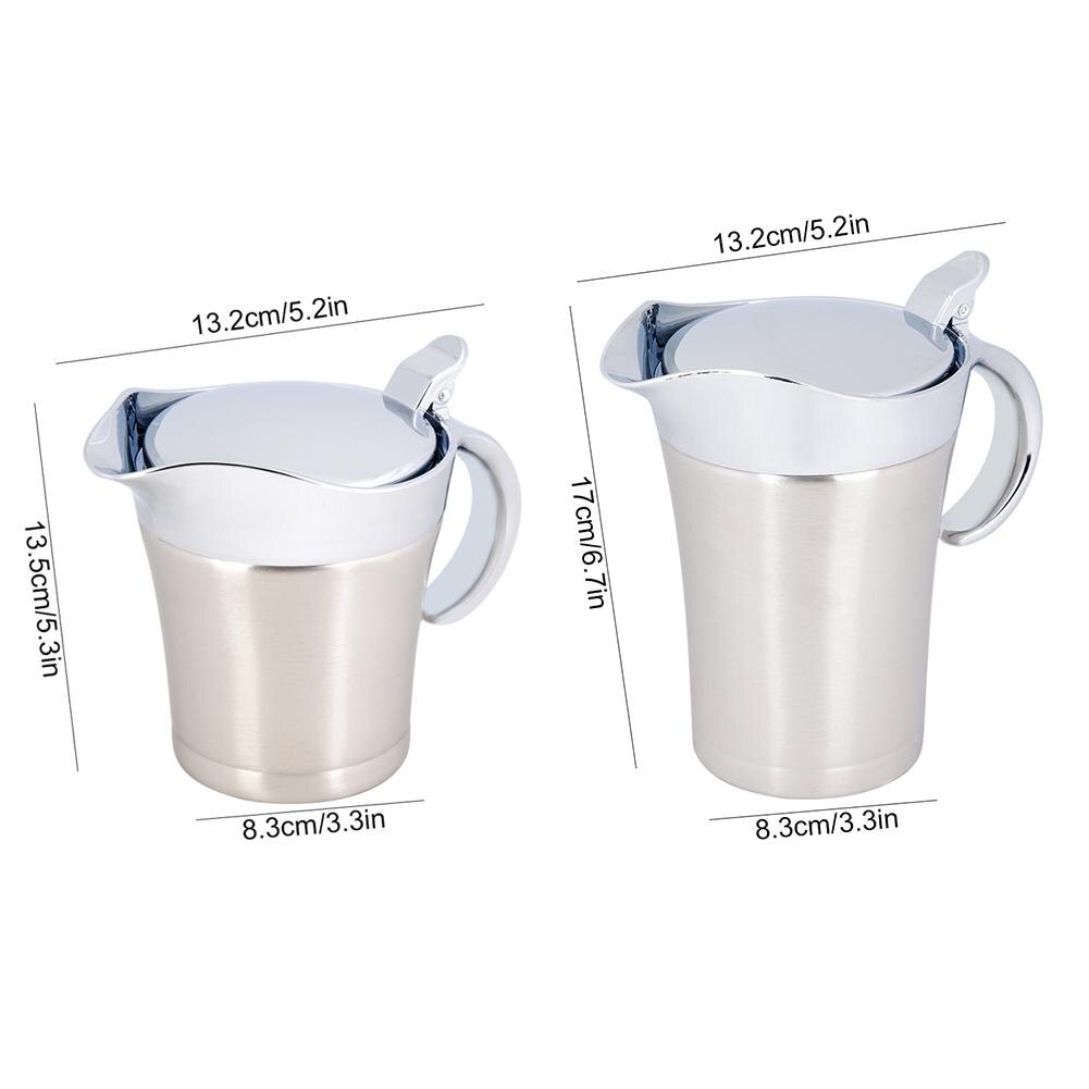 304 aço inoxidável molho de parede molho molho barco molho servindo pote jarro molho molho molho 450/750ml duplo murado isolado térmico