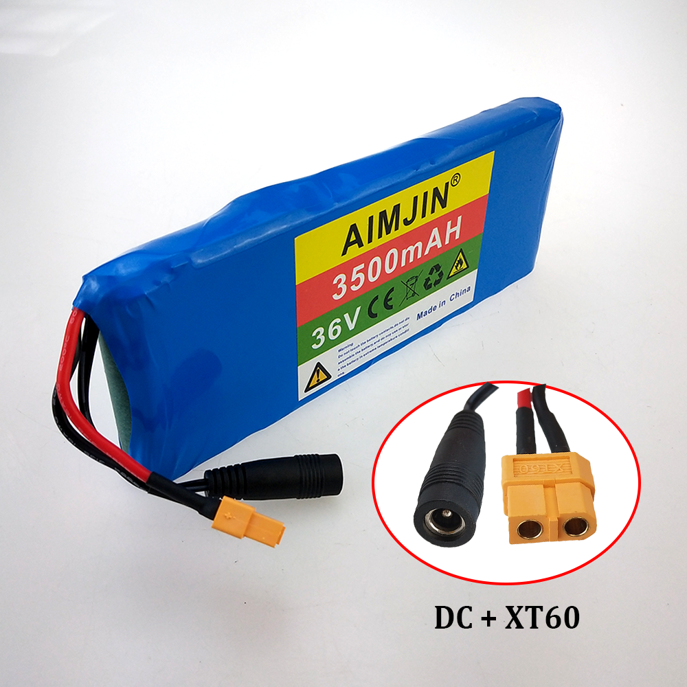 36-V-Akku, 100 % echt, , 36 V, 3500 mAh, 10S1P, 18650 Lithium-Ionen-Akku, 20 A, mit BMS, Rolle und Fahrrad