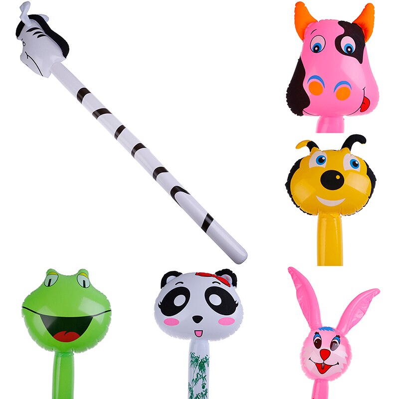 Ballon gonflable en forme d'animaux, marteau, Long, dessin animé, aléatoire, sans blessure, bâton, jouets pour enfants,