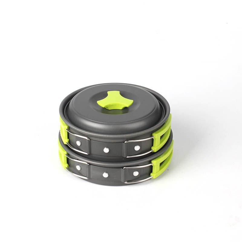 Outdoor Camping Cooking Set 1.1L Portable Water Kettle Picnic Cooking Tripod BBQ Pot Fire Grill Hanging Tripod Set Outdoor Stove: As Shown