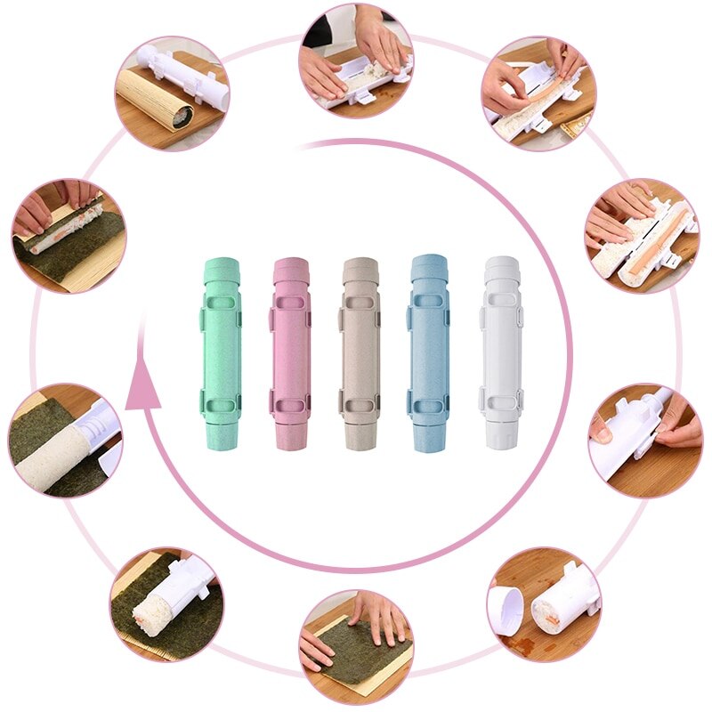 Bazooka – Machine à fabriquer des sushis, ustensile de cuisine, pour rouler du riz, des légumes et de la viande, à faire soi-même