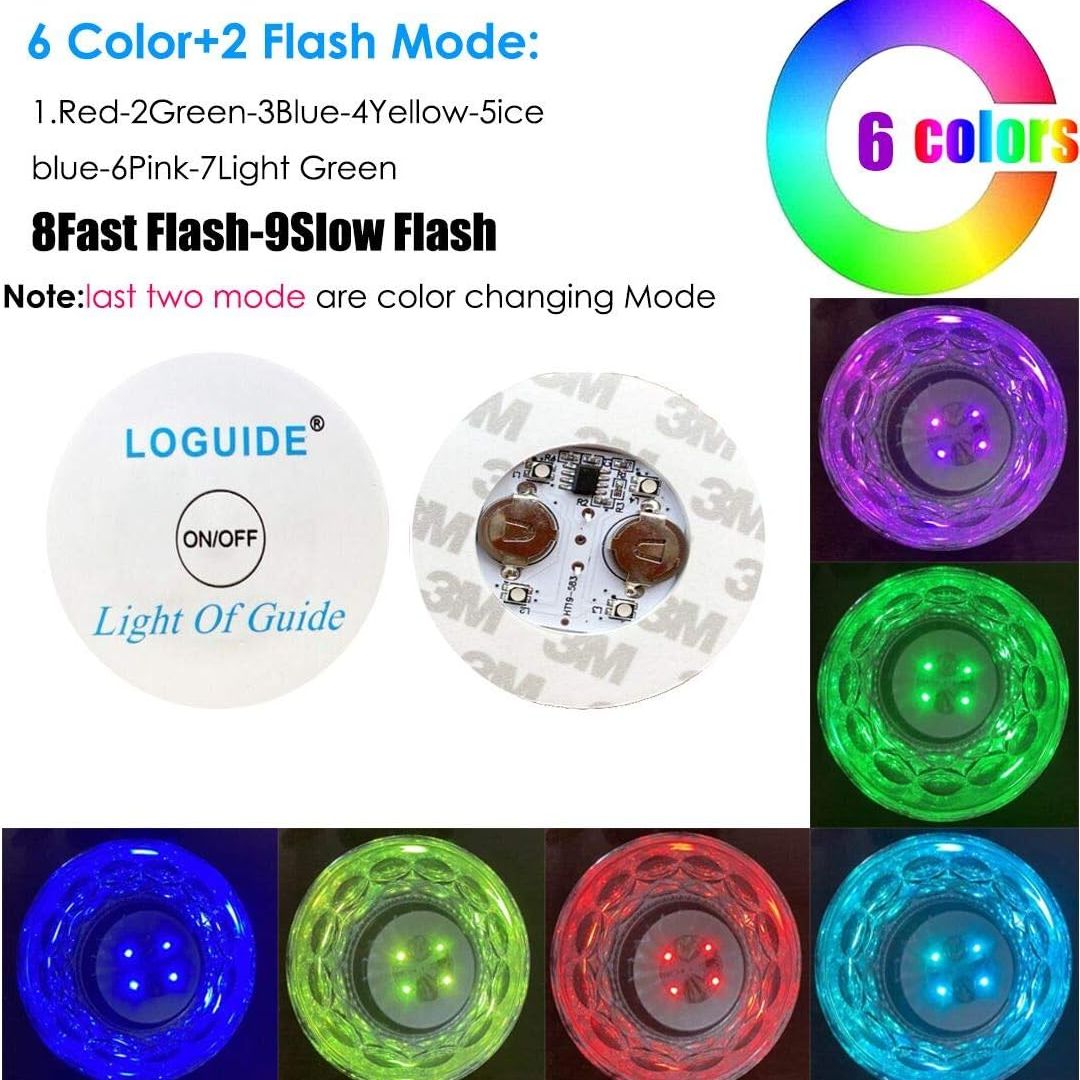 Luces LED para posavasos, pegatinas iluminadas para botellas de vino, pegatinas iluminadas para botellas de vino, Bar, de boda, 1-200 Uds.