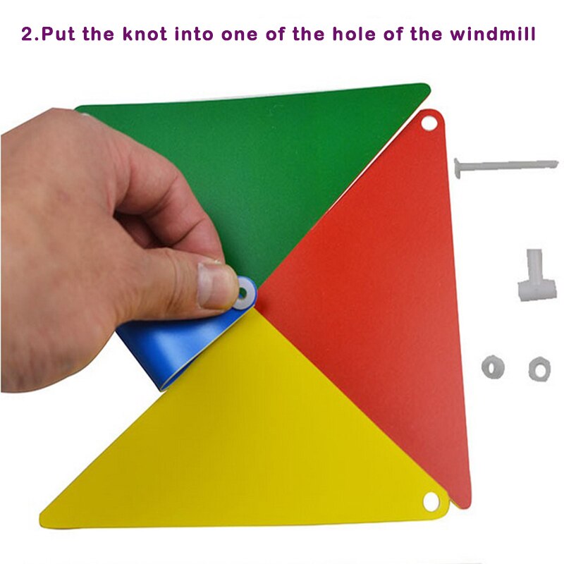 3 pcs/set plastic windmill Classic Toys solids multicolors Wind Spinner Whirligig Garden Windmill plastic Toy for children