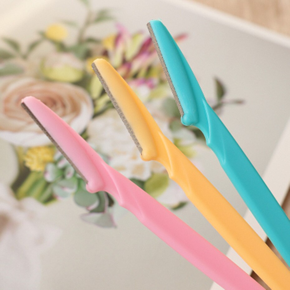 3 -delige set draagbare wenkbrauwtrimmer, haarverwijderaar, damesgezichtsscheermes, wenkbrauwtrimmer, scheermesjes voor make-up, cosmetische set