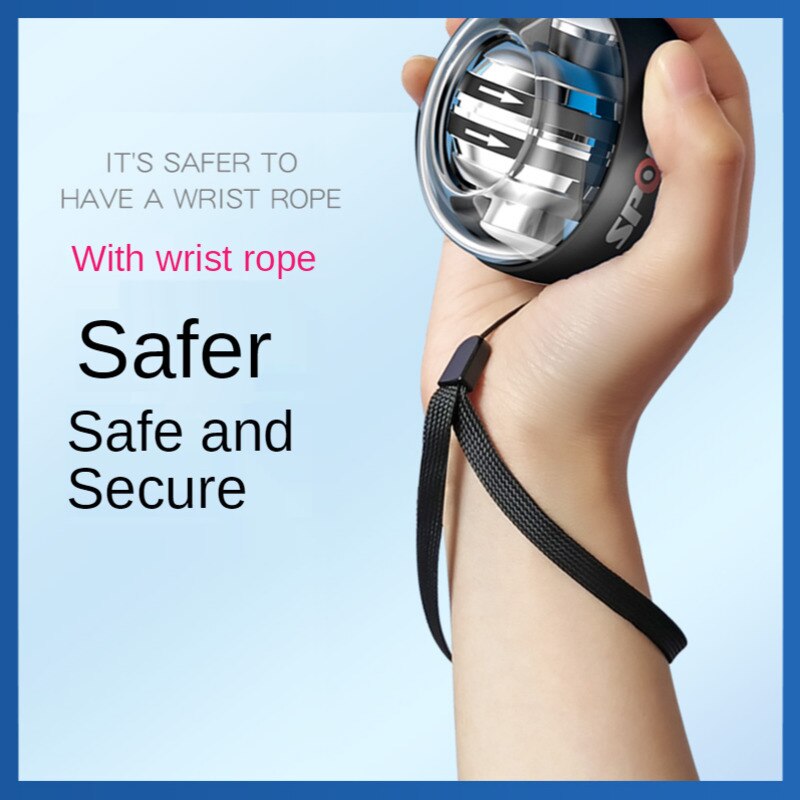 LED Light Self-starting Power Ball Wrist Power Hand Ball Muscle Relax Spinning Wrist Trainer Exercise Equipment Strengthener