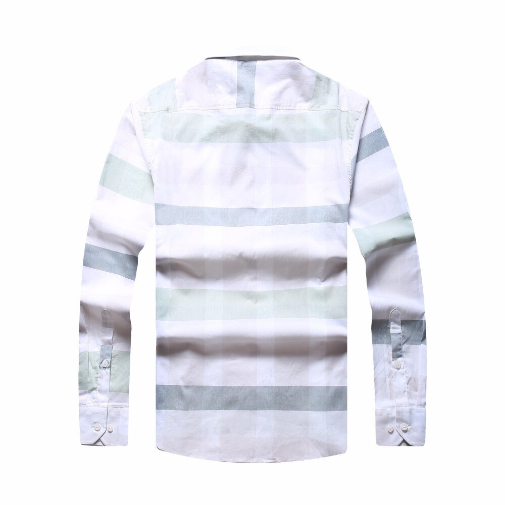 Plus size 10xl 8xl 6xl 5xl mandlig stribet skjortelomme herre langærmet skjorte spring loose fit skjorte afslappet skjorte herretøj