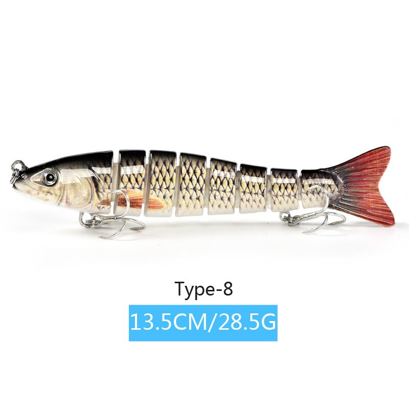 14cm 23g 8 Segment Köder Sinking Wobbler Angeln Lockt Harte Künstliche Gelenk Crankbait Swimbait Für Angelgerät Locken: 8