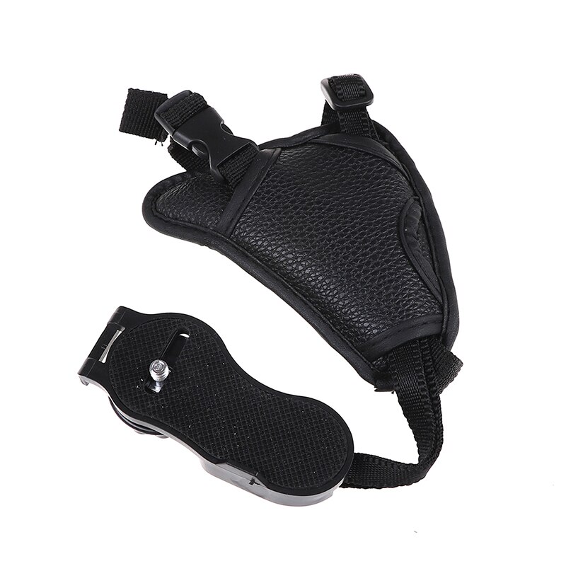 Camera Pu Leather Grip Snelle Pols Riem Zachte Hand Grip Camera Tas Universele Voor Canon Voor Nikon Voor Sony olympus Zwart