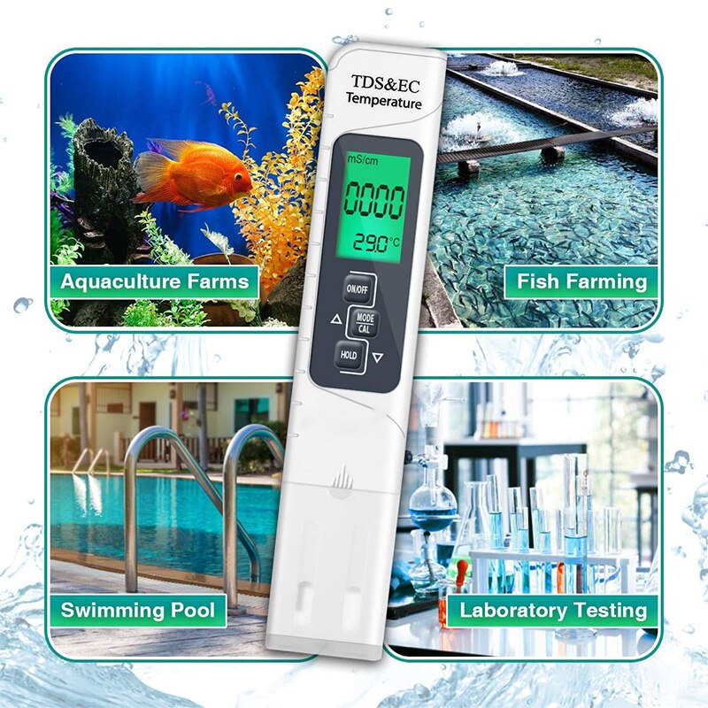 PH Meter, 3 In1 TDS+EC+Temp Meter Digital PH Meter... – Vicedeal