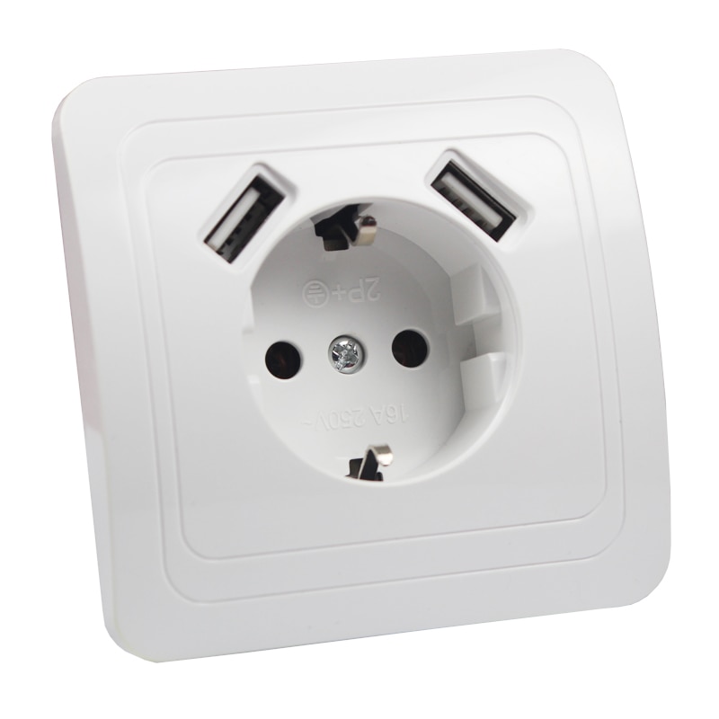 Prise murale USB Double Port USB 5V 2A Usb enchufes para prise électrique prise usb murale steckdose B001