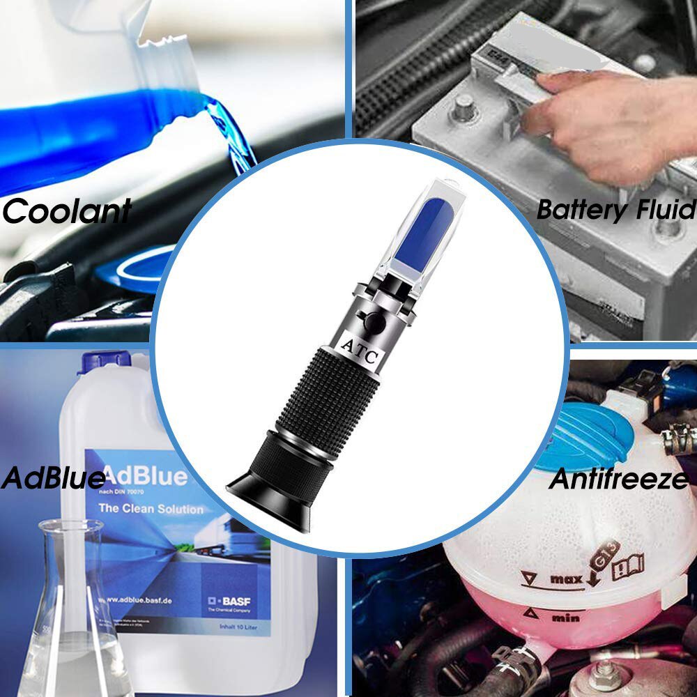 4 in 1 Hand Held Refractometer Vehicle Urea Tester Antifreeze Refractometer 30-35% Adblue Fluid Glycol Battery Concent Measure