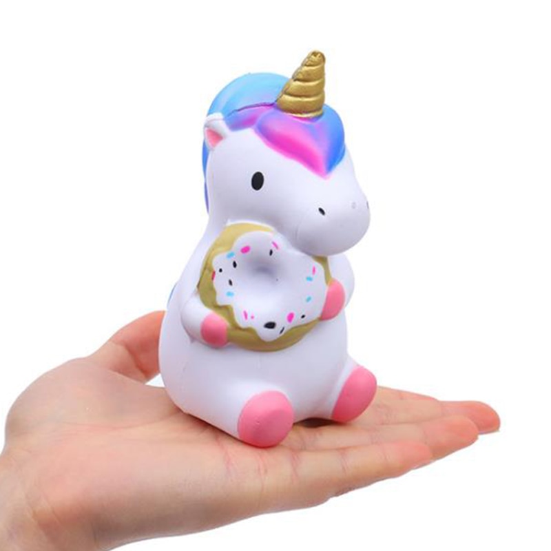 Bunte Einhorn Squishy Simulation Puppe Langsam steigend Weichen quetschen Spielzeug betonen Linderung Spielzeug