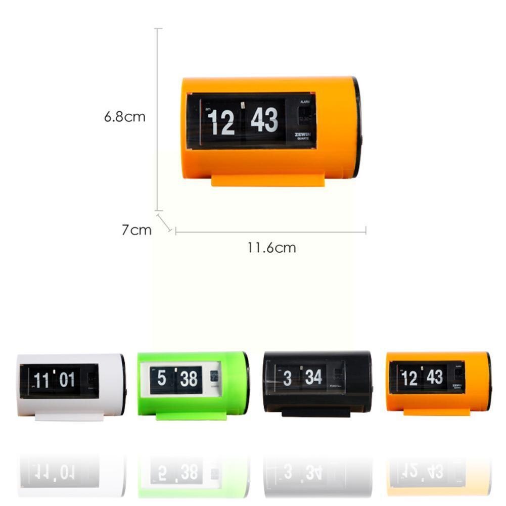 Digital Retro Table Alarm Clock Auto Flip Desk Clock Format PM 12 Page Display Turning Timepiece Hours Desk AM/ Clock Flip W8D8