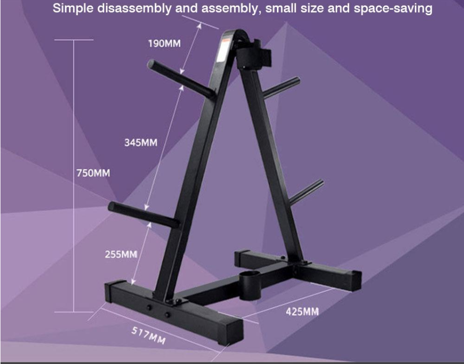 Home Floor-standing Barbell Rack Fitness Barbell Rack Barbell Plate Frame Rack Standard Counterweight Plate Rack Storage Rack: Default Title