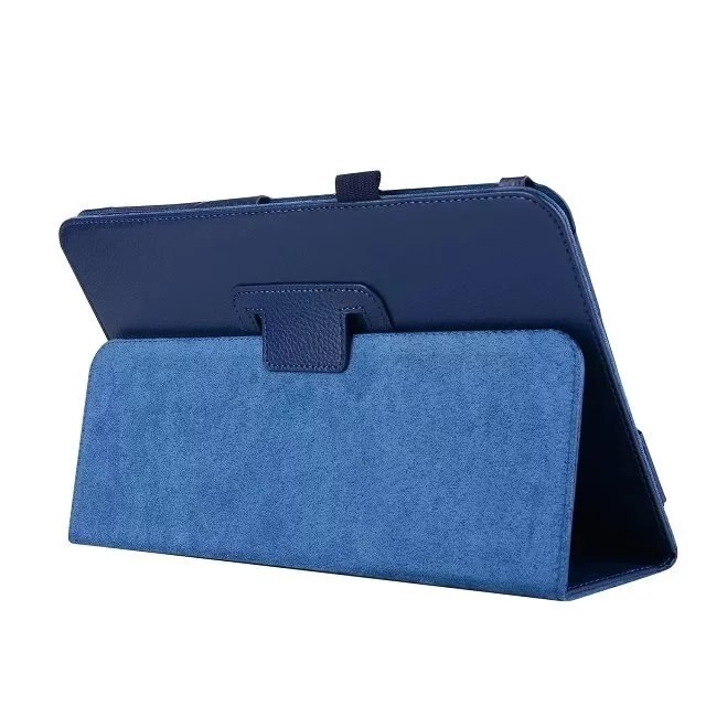 Funda para samsung galaxy tab um 10.1 caso, couro do plutônio suporte capa tab a6 10.1 "2016 tablet SM-T580/t585 auto sono/wake caso coque: dark blue