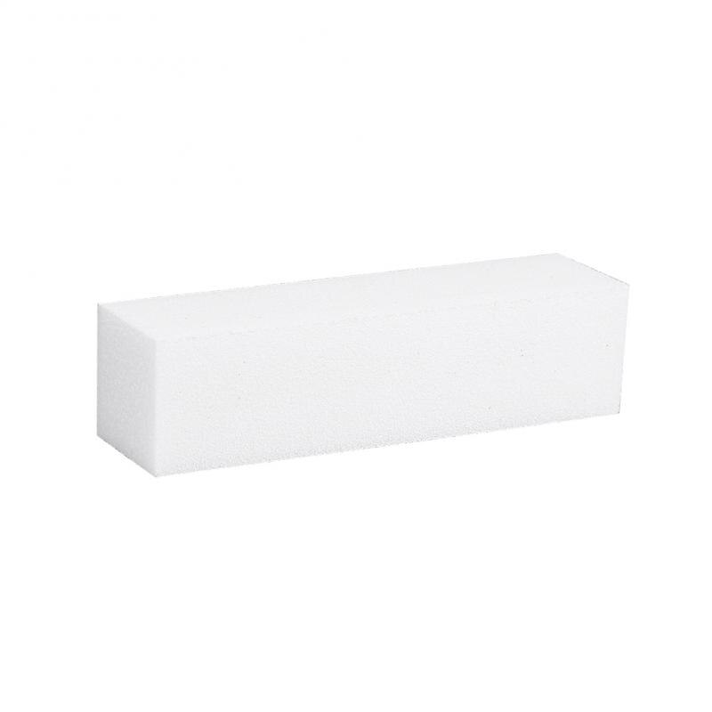Lima de uñas blanca con esponja, decoración artística de Lima para uñas, lijado, pulido y pedicura
