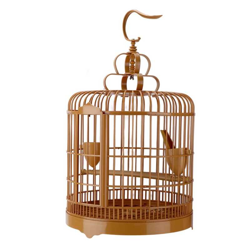 Round Bird Cage House Bird Carrier for Large Medium Parrotbird