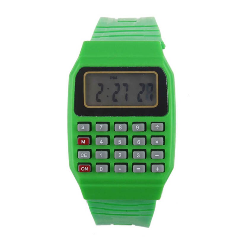 Del Unsex Silicone Multi-Purpose Date Time Electronic Wrist Calculator Watch Aug 29