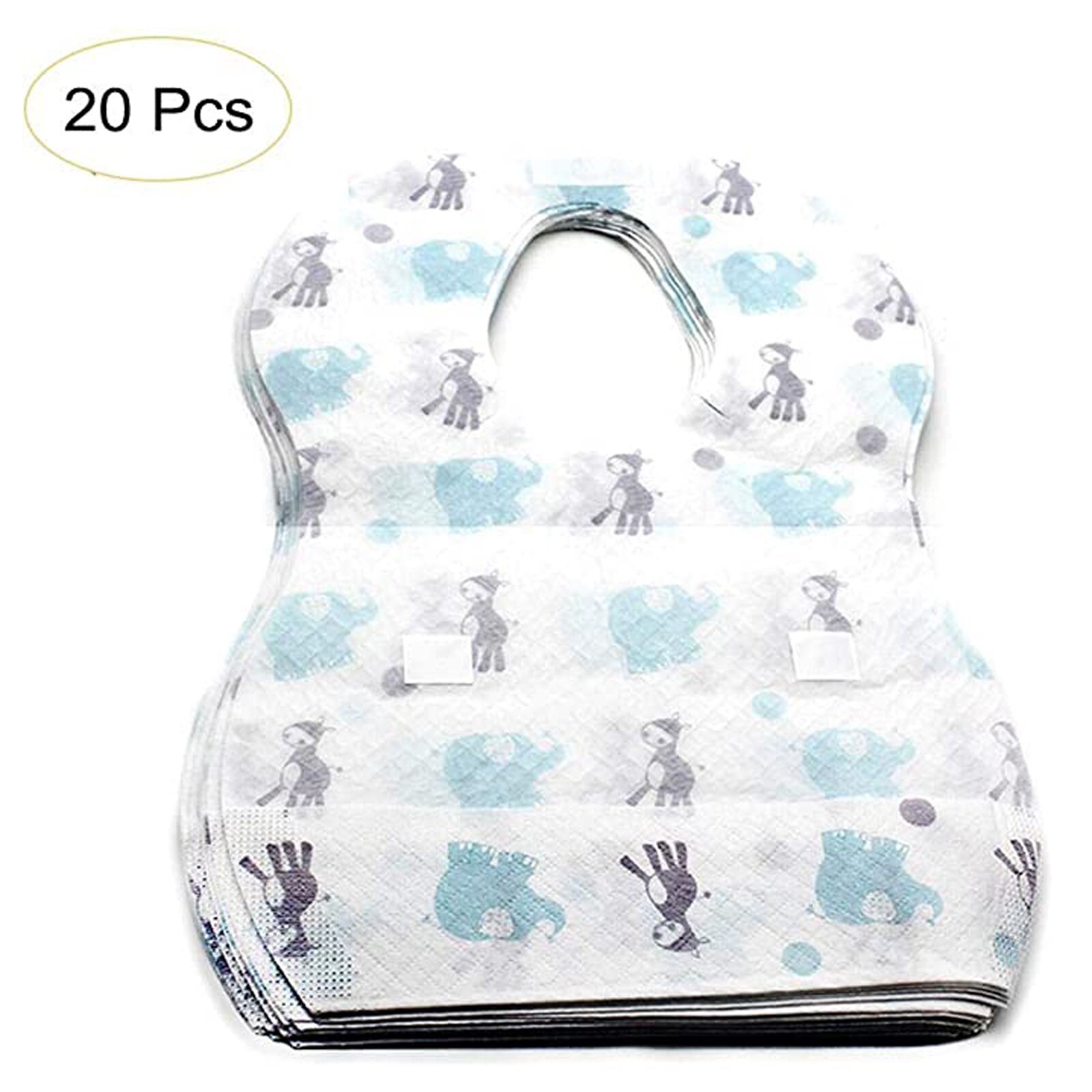 10/20 pièces bavoir jetable pour enfants Non tissé bavoir imperméable et Bufanda Apaszki Dla Dzieci: 20PCS
