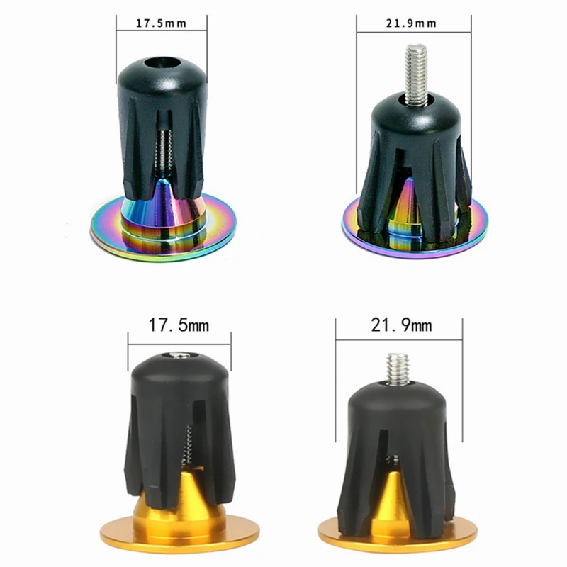 1 par de tapones de extremo de manillar de bicicleta de montaña y carretera, tapa de extremo de barra de mango de aleación de aluminio, cubierta de agarre de bicicleta BMX MTB, accesorios para bicicleta