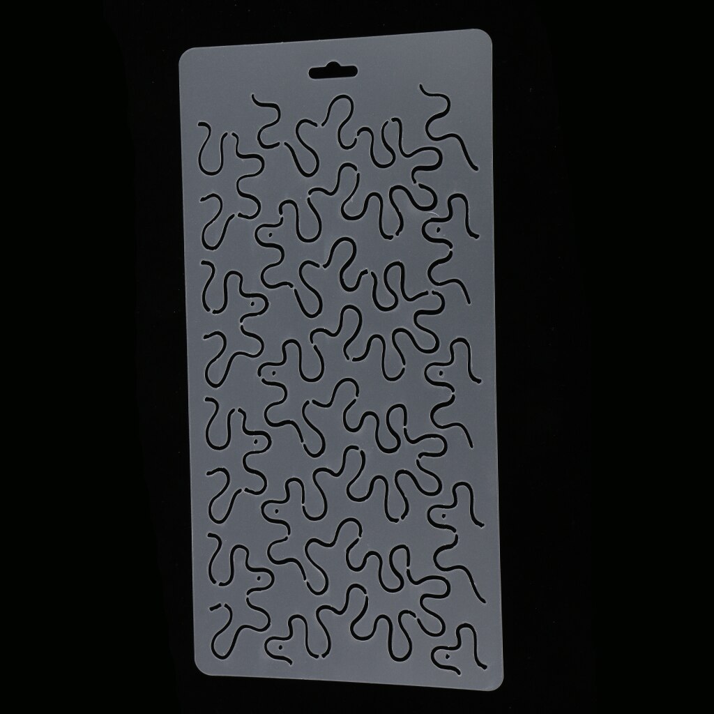 Clear Plastic Stencil Quilting Template Tool Embroidery Stencil For DIY Patchwork Painting 32.5x16.5cm #11