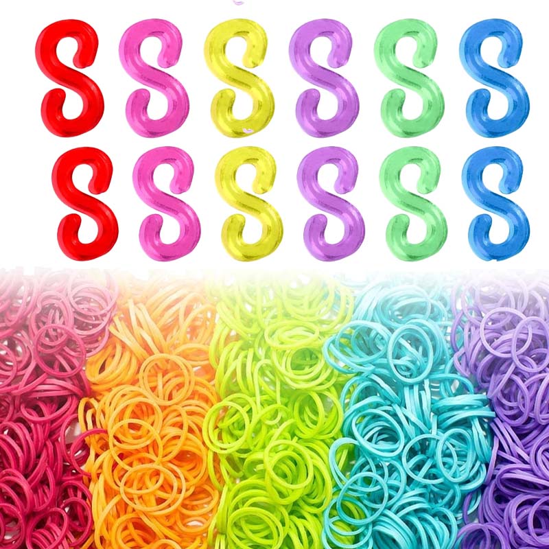 200/500 Stuks S Clip Haak Sluitingen Connectors Rubber Band Kit Set Voor Armbanden Ketting Handgemaakte Craft Sieraden Maken accessoires