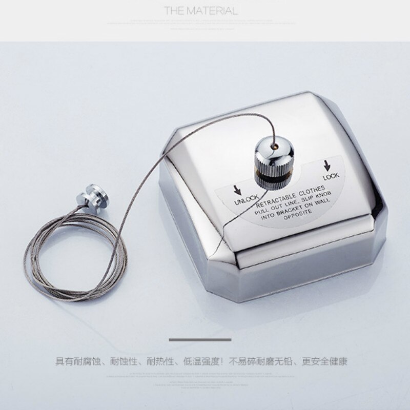 Antiskid Clothesline Simple Clothesline 304 Stainless Steel Retractable Wire Clothesline