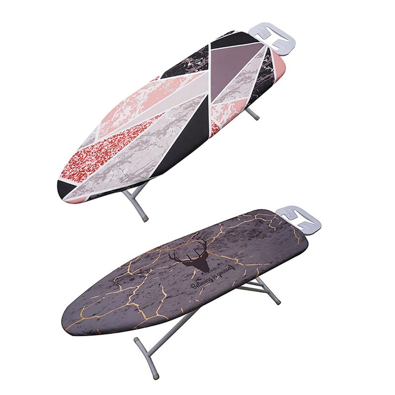 2 pces 140x50cm tecido marmoring tábua de engomar capa protetora imprensa ferro dobrável para passar pano guarda proteger-1 & 5