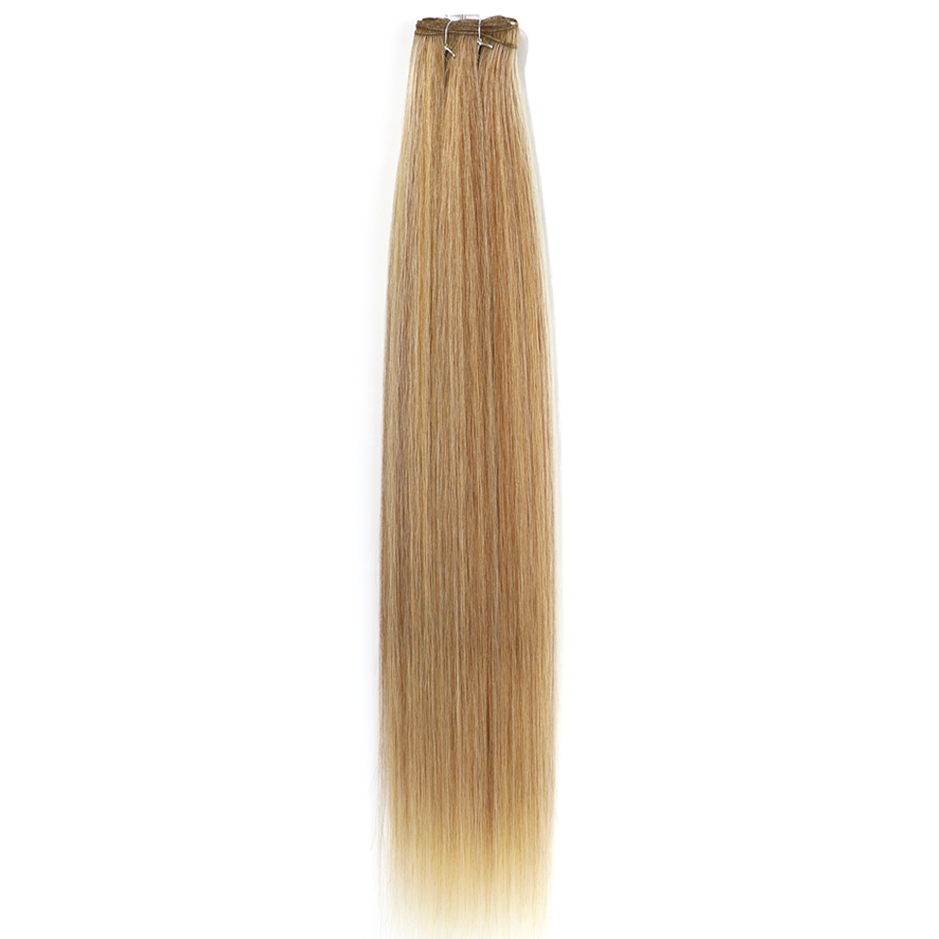 Extensiones de cabello liso de 26 pulgadas, mechones de cabello ombré, pelo de fibra resistente al calor, tejido de pelo liso sintético