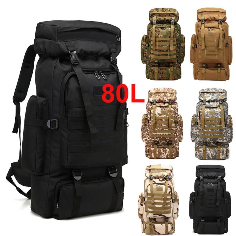 Extra Large 80L Travel Backpack Hiking Camping Rucksack Luggage Bag Waterproof
