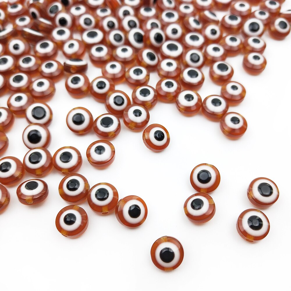 50pcs/Lot 8mm Diy Eye Beads Oval Shape Spacer Beads Stripe Resin Spacer Beads For Jewelry Making Bracelet Necklace Charms: 3